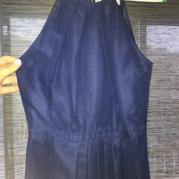 Navy floor length gown - Picture 2 of 3